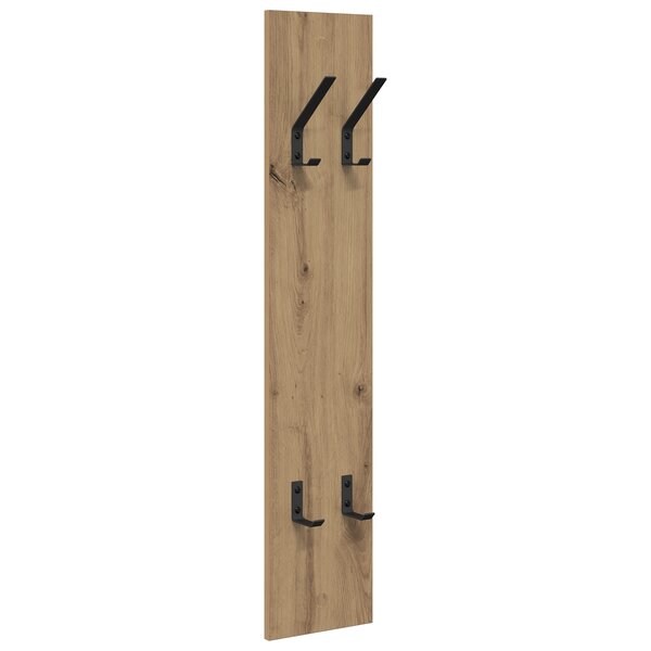vidaXL Porte-manteau mural chêne artisanal 20 x 1.5 x 100 cm