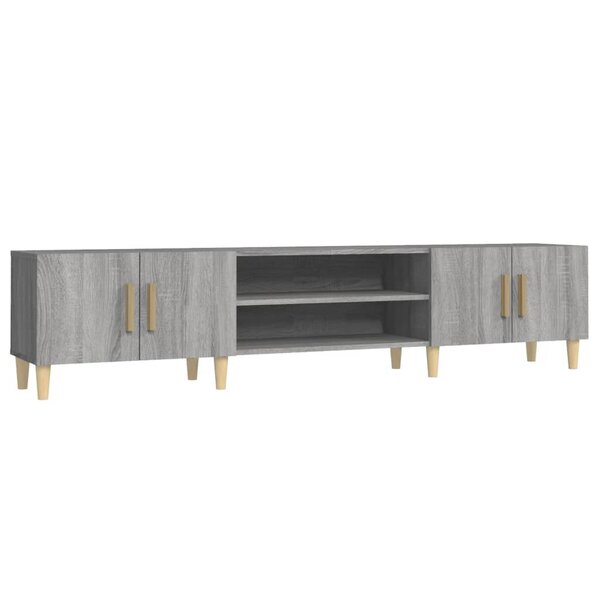 vidaXL Meuble TV sonoma gris 180x31 5x40 cm bois d'ingénierie