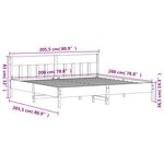 vidaXL Cadre de lit sans matelas blanc 200x200 cm bois massif de pin