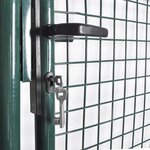 vidaXL Portail de clôture à porte simple Acier enduit de poudre