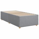 vidaXL Sommier à lattes de lit et matelas Gris clair 90x190 cm Tissu