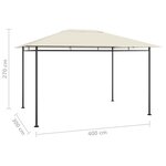 vidaXL Belvédère 384x281x270 cm Taupe 180 g/m²