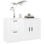 vidaXL Buffet Blanc brillant 100x33x59 5 cm Bois d'ingénierie