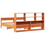 vidaXL Lit bibliothèque sans matelas cire marron 200x200 cm pin massif