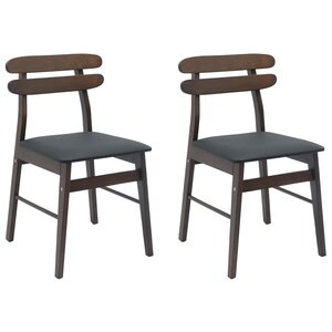 vidaXL Chaise de salle à manger 2 Pièces Marron clair et noir