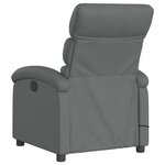 vidaXL Fauteuil de massage inclinable gris foncé tissu