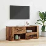 vidaXL Meuble TV Bois Ancien 100 x 35 x 40 cm Bois d'ingénierie