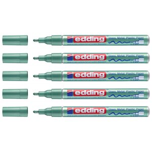 Marqueur Permanent Peinture Brillante 751 Vert Métallisé Pointe Ronde 1-2 mm x 5 EDDING