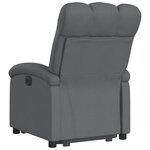 vidaXL Fauteuil inclinable Gris foncé Tissu