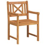Chaises de jardin vidaXL 6 Pièces 56x55.5x90 cm Bois massif d'acacia