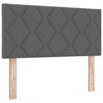 vidaXL Lit à sommier avec matelas & LED gris foncé 100x200 cm tissu