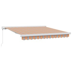 vidaXL Auvent Rétractable Multicolore 350 x 250 cm Tissu et Métal