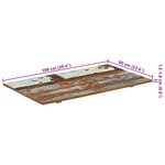vidaXL Dessus de table rectangulaire 60x100 cm 15-16 mm Bois récupéré