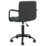 Chaise fauteuil siège pivotante de bureau informatique étude velours noir 02_0024166
