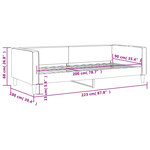vidaXL Lit de repos sans matelas gris clair 90x200 cm tissu