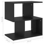 vidaXL Tables de chevet 2 Pièces noir 50x30x51 5 cm bois d'ingénierie