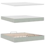 VidaXL Cadre de lit ottoman avec matelas gris clair 200x200 cm velours