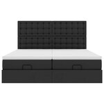 VidaXL Cadre de lit ottoman avec matelas noir 200x200 cm similicuir
