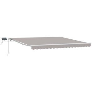 vidaXL Auvent Rétractable Gris clair 400 × 300 cm Tissu et acier