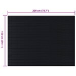 vidaXL Tapis de sol Noir 1 5 x 2 m Caoutchouc