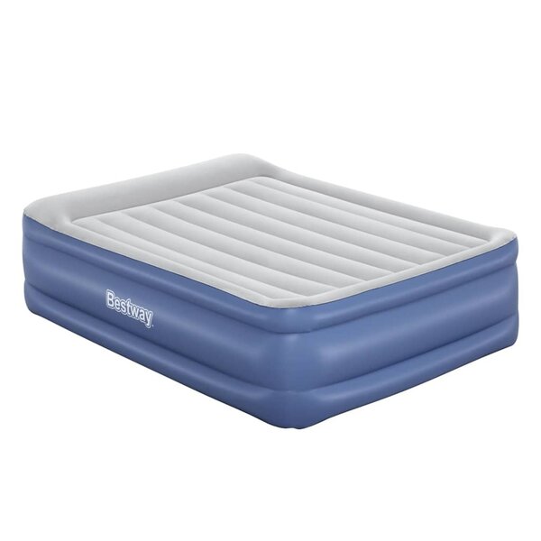 Bestway Matelas pneumatique Tritech 2 places 203x152x56cm bleu et gris
