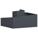 vidaXL Porte-plante Anthracite 80x80x50 cm Acier laminé à froid