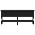 vidaXL Banc à chaussures noir 102x32x45 cm bois d'ingénierie