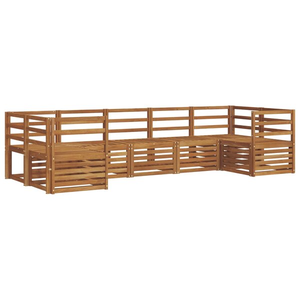 vidaXL Ensemble de canapé d'angle 7 Pièces Naturel