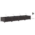 vidaXL Pots de jardin Marron 160 x 40 x 22 cm Acier
