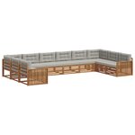 vidaXL Ensembles de canapés 7 pc Gris Naturel et Clair