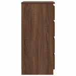 vidaXL Buffet avec tiroirs chêne marron 37 5x35x99cm bois d'ingénierie