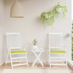 vidaXL Coussins de chaise de jardin lot de 2 vert vif 50x50x4 cm