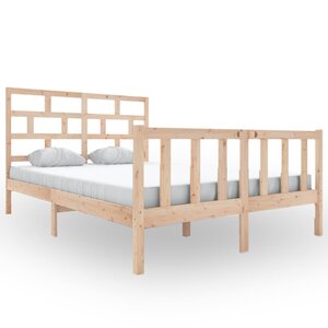 vidaXL Cadre de lit sans matelas bois massif 160x200 cm