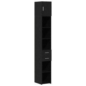 vidaXL Armoire de rangement 2 Pièces Chêne noir 30 x 42 5 x 225 cm