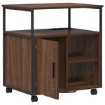 vidaXL Cabinet de Bureau avec roue Chêne marron 60 x 46 x 67 cm