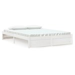 vidaXL Cadre de lit sans matelas blanc bois massif 150x200 cm