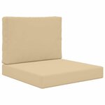 vidaXL Coussin de canapé d'extérieur 2 Pièces Beige Polyester