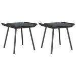Tabourets de jardin vidaXL 2 Pièces Noir 50x40x45 cm Poly Rattan