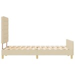 vidaXL Cadre de lit avec tête de lit Crème 140 x 190 cm tissu