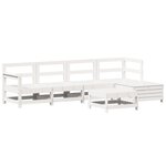 vidaXL Salon de jardin 6 Pièces blanc bois de pin massif