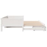 vidaXL Lit de jour avec gigogne et tiroirs sans matelas blanc 90x190cm
