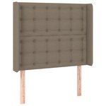 vidaXL Tête de lit à LED Taupe 93x16x118/128 cm Tissu