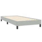 vidaXL Sommier à lattes de lit et matelas gris clair 90x220 cm velours
