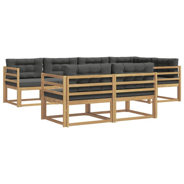 vidaXL Ensemble de canapés d'extérieur 6 pc Blanc et anthracite