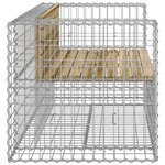 vidaXL Banc de jardin design gabion 143x71x65 5cm bois de pin imprégné