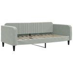 vidaXL Lit de repos sans matelas gris clair 90x200 cm velours