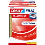 lot de 10 rouleaux de ruban adhésif  transparent  15 mm x 66 m TESA