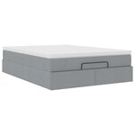 VidaXL Cadre de lit ottoman et matelas gris clair 140x190 cm tissu