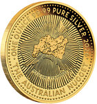 Pièce de monnaie en Argent 1 Dollar g 31.1 (1 oz) Millésime 2026 AUSTRALIAN NUGGET (PRÉCOMMANDE)