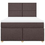 vidaXL Sommier à lattes de lit avec matelas Marron foncé 160x200 cm